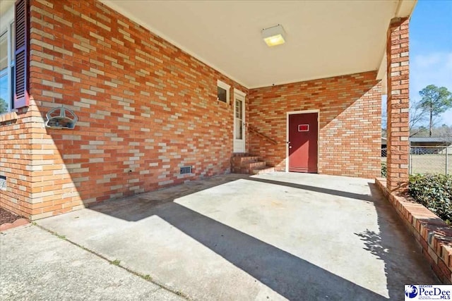 view of patio / terrace featuring entry steps