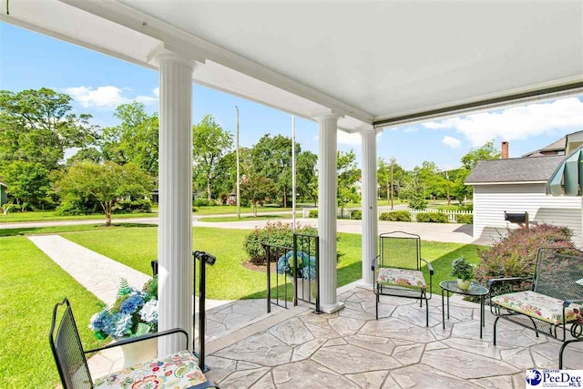 view of sunroom