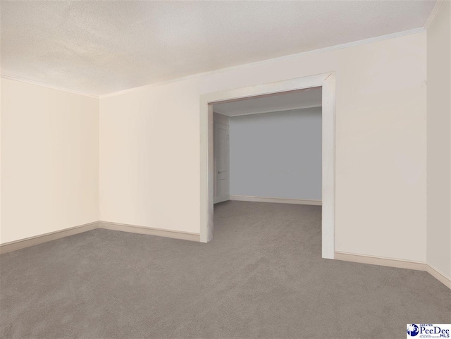 515 W Darlington St, Florence, SC 29501 - carpeted empty room with baseboards, a textured ceiling, and crown molding