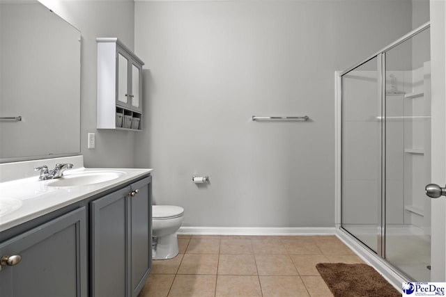 121 Parmelee Dr, Murrells Inlet, SC 29576 - full bath featuring a stall shower, double vanity, and tile patterned flooring