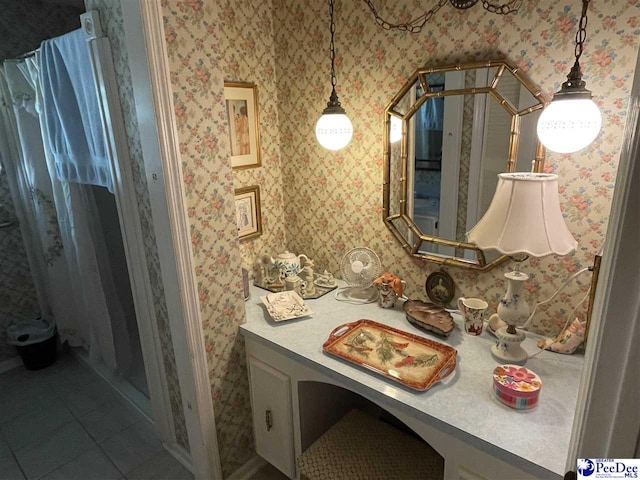 bathroom featuring tile patterned flooring