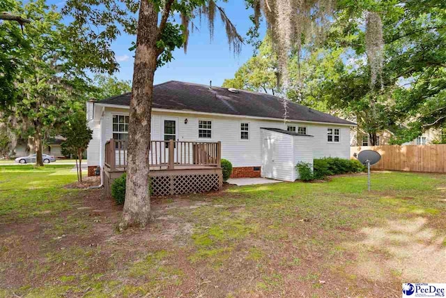 2348 Chadwick Dr, Florence, SC 29501 - rear view of house featuring a deck