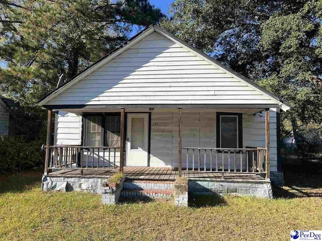 bungalow-style home with covered porch