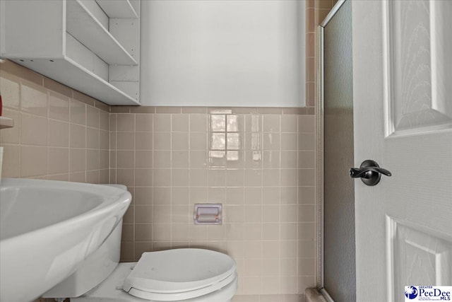 3712 E Hoyt St, Florence, SC 29506 - full bathroom featuring tile walls and a stall shower