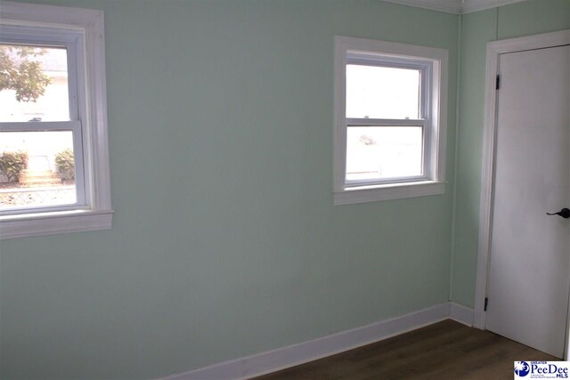 114 Law St, Darlington, SC 29532 - unfurnished room with dark wood-style floors and baseboards