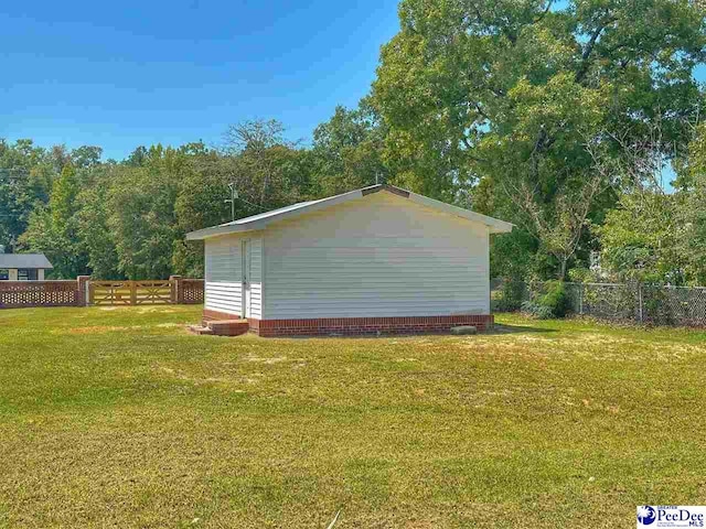 view of property exterior featuring a yard