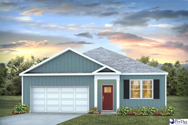 593 Strawberry Field Way, Galivants Ferry, SC 29544 - view of front of home with an attached garage, roof with shingles, and driveway