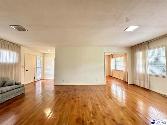 empty room featuring light hardwood / wood-style flooring