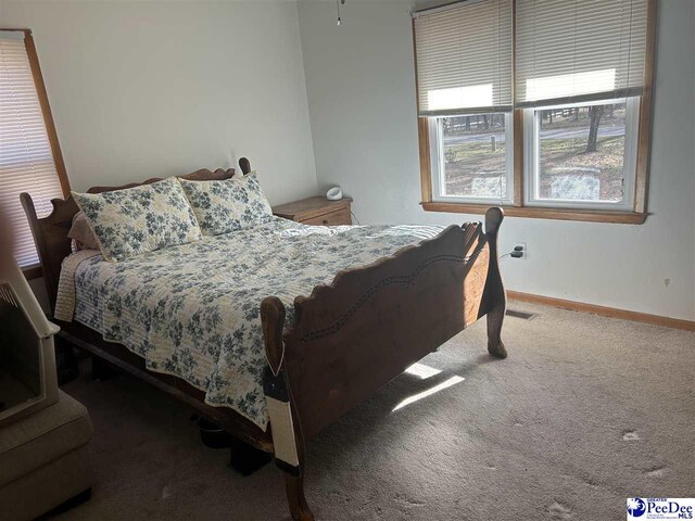 view of carpeted bedroom