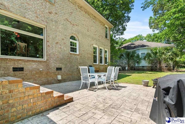 3250 Hampton Pointe Dr, Florence, SC 29501 - view of patio / terrace with outdoor dining area and grilling area