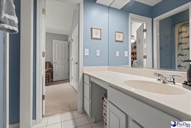 3250 Hampton Pointe Dr, Florence, SC 29501 - bathroom with tile patterned flooring and vanity