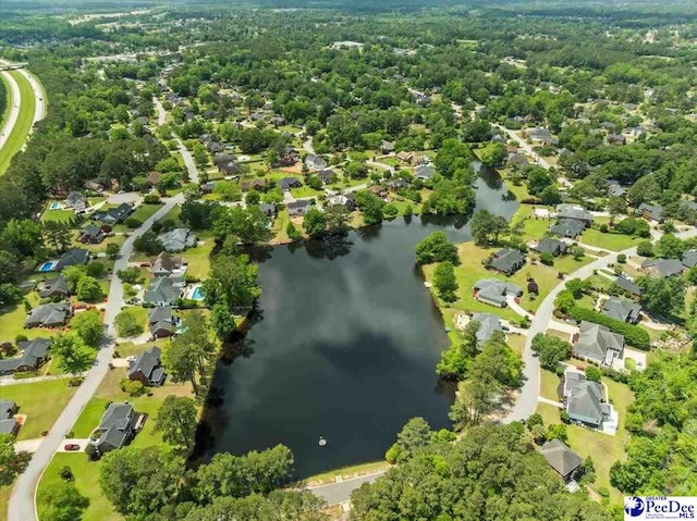 3250 Hampton Pointe Dr, Florence, SC 29501 - aerial view of property and surrounding area featuring a nearby body of water and nearby suburban area