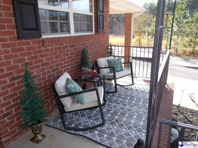 balcony with covered porch