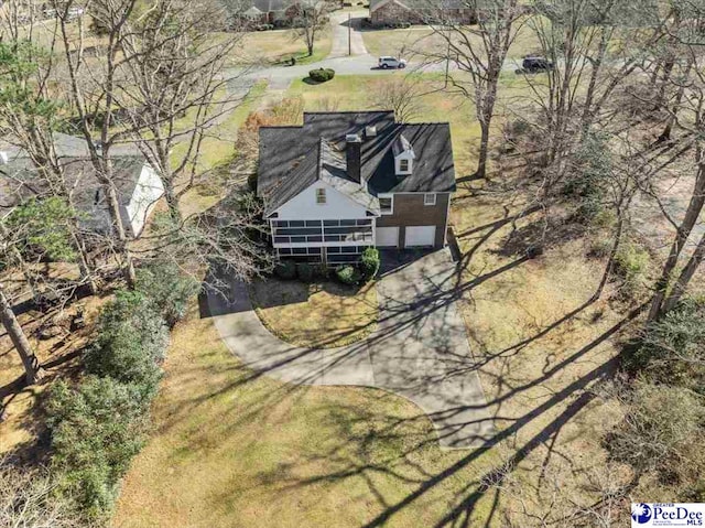 birds eye view of property