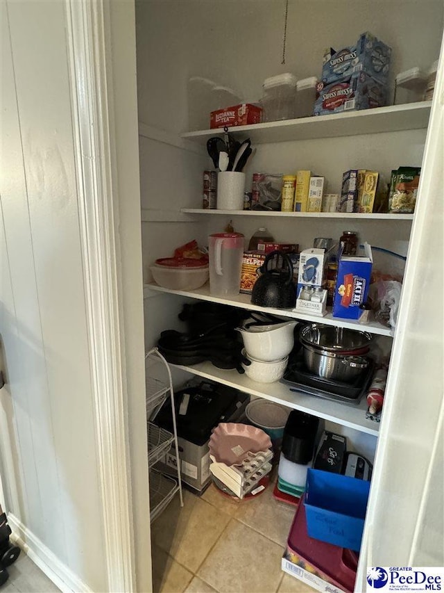 view of pantry