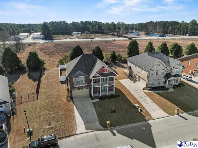 birds eye view of property