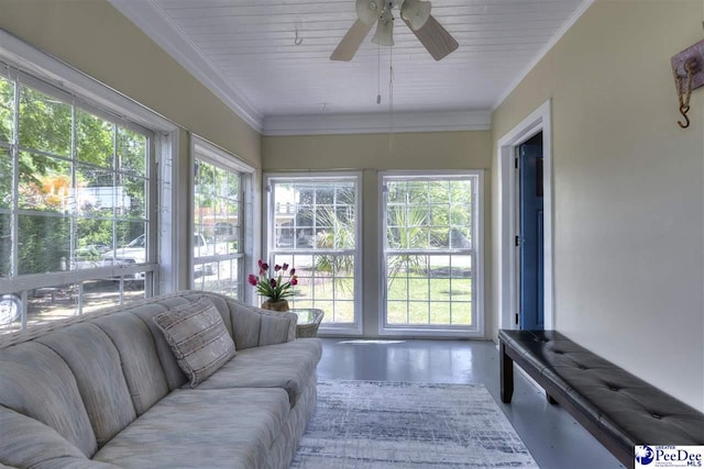 view of sunroom