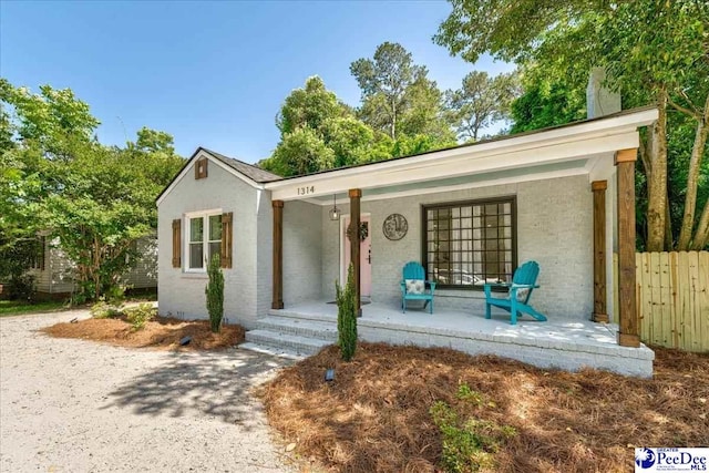 1314 Sewanee Ave, Florence, SC 29501 - single story home featuring covered porch and brick siding