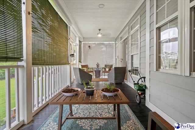 view of sunroom / solarium