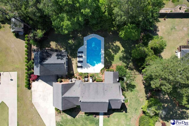 1217 Hillside Dr, Dillon, SC 29536 - bird's eye view of a pool area