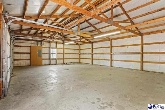 garage featuring electric panel