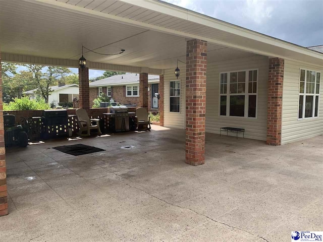 view of patio featuring area for grilling