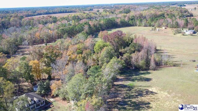 bird's eye view with a rural view