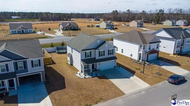 bird's eye view featuring a residential view