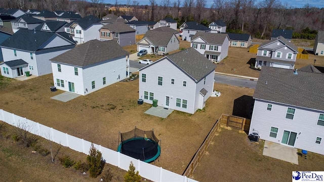 bird's eye view featuring a residential view