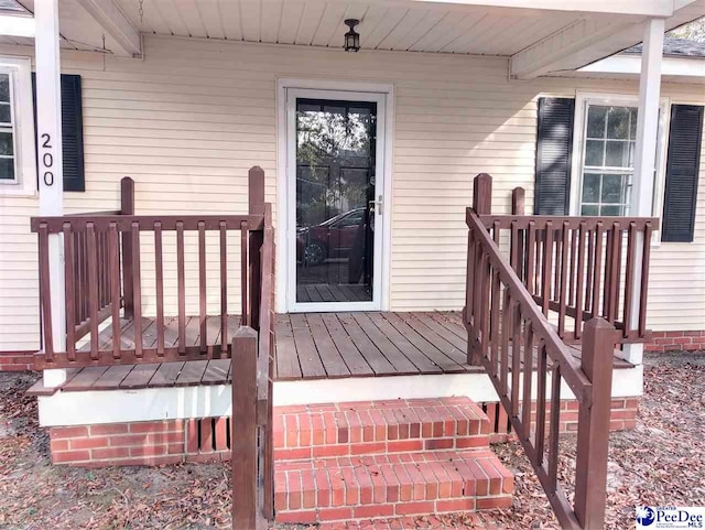 view of doorway to property