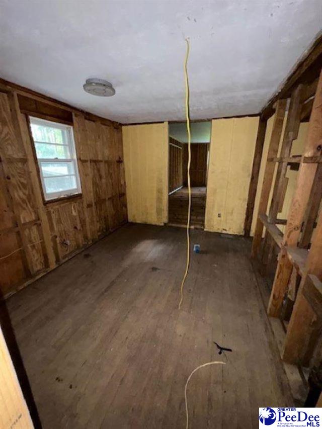 below grade area with wood finished floors