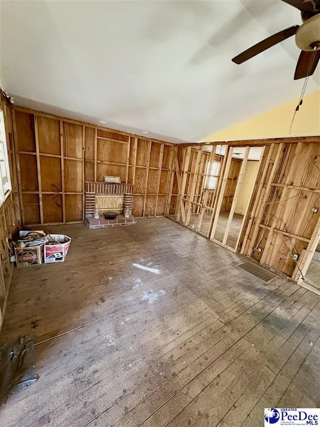 miscellaneous room featuring a ceiling fan