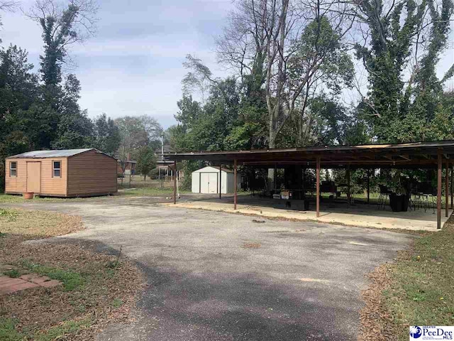 view of parking / parking lot