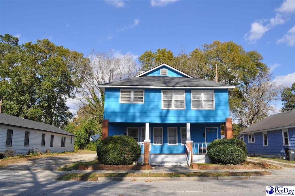 view of front of home with a porch