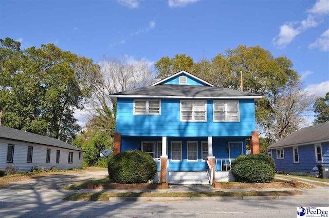 view of front of home with a porch