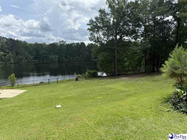 159 Ridge Rd, Cheraw, SC 29512 - view of yard featuring a forest view and a water view