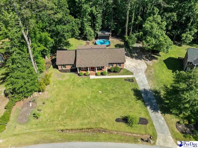 birds eye view of property