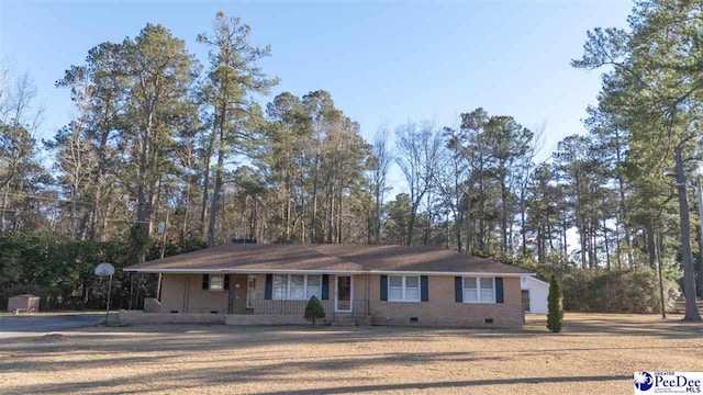 view of single story home