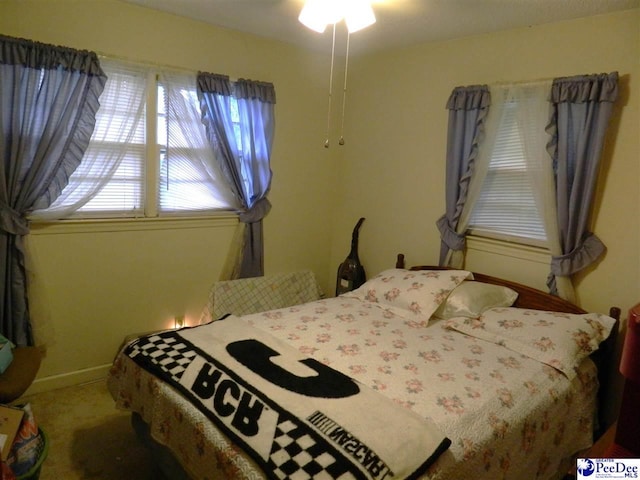 view of carpeted bedroom