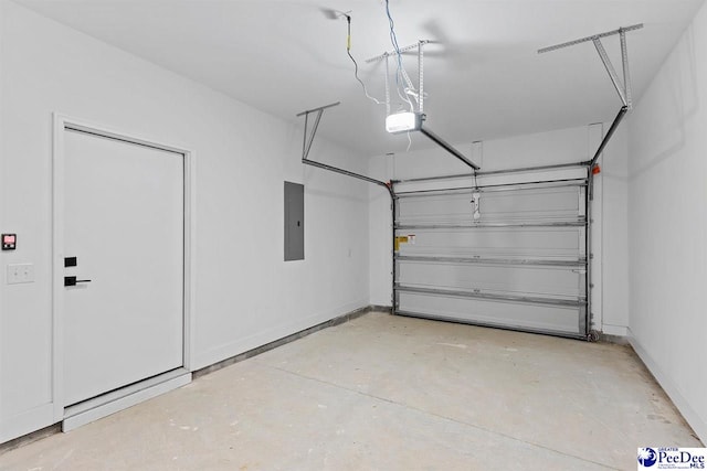 125 E Pine St, Florence, SC 29506 - garage with electric panel and a garage door opener
