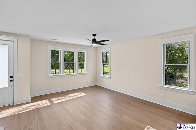 125 E Pine St, Florence, SC 29506 - entryway with healthy amount of natural light, wood finished floors, and ceiling fan