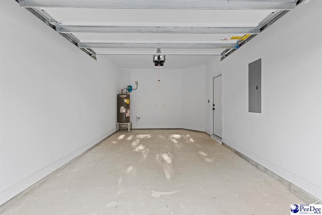 125 E Pine St, Florence, SC 29506 - garage featuring electric panel, a garage door opener, and electric water heater