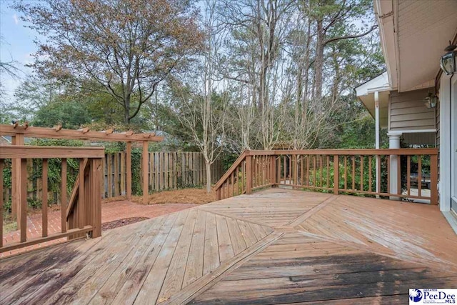 view of wooden deck