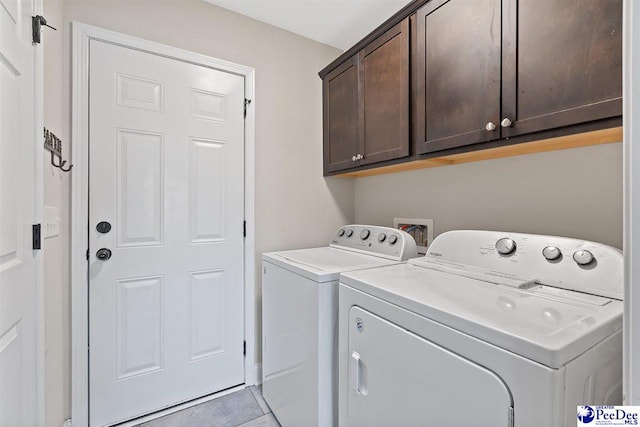 3209 Haven Straits, Florence, SC 29505 - washroom featuring cabinet space, washing machine and dryer, and light tile patterned floors