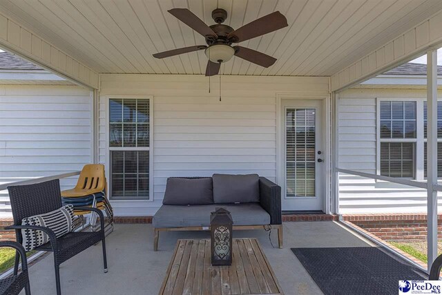3209 Haven Straits, Florence, SC 29505 - view of patio / terrace with outdoor lounge area and ceiling fan