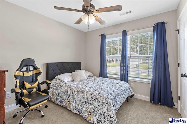 3209 Haven Straits, Florence, SC 29505 - carpeted bedroom featuring baseboards and ceiling fan