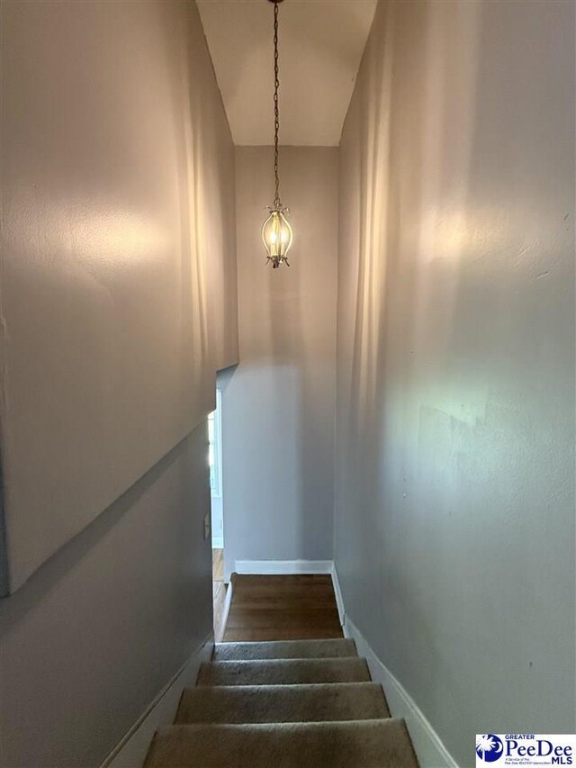 148 High Hill Rd, Lake View, SC 29563 - stairway with baseboards