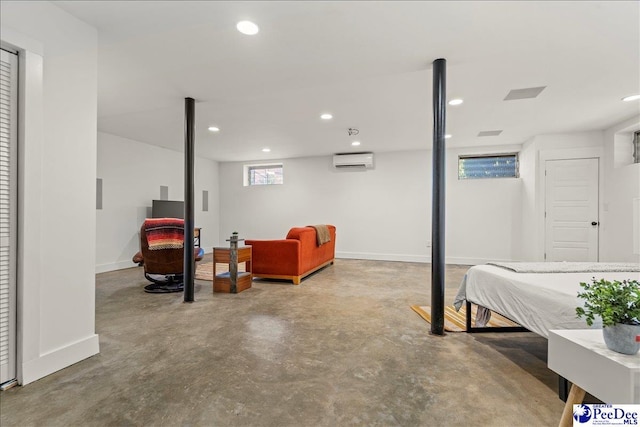 interior space featuring a wall unit AC