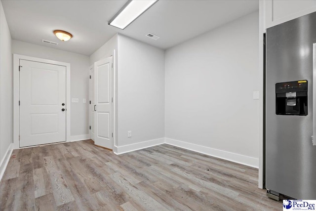 interior space featuring light wood-type flooring