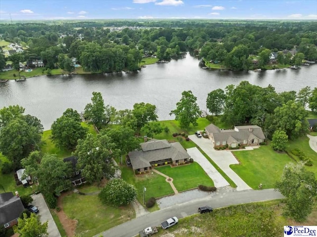 3844 W Lake Dr, Florence, SC 29501 - aerial view of property and surrounding area with a large body of water